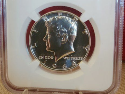 1964 Kennedy Half Dollar .50 Graded PF68! JFK Sign