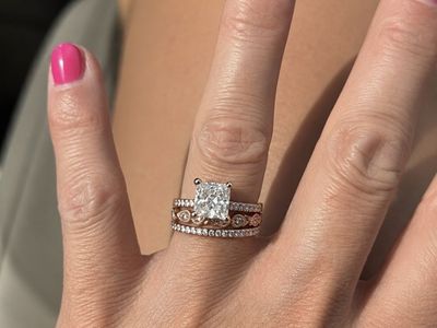 Stunning 3.0 CTW Lab-Grown Diamond Bridal Set in 14K Rose Gold - Engagement Ring & Wedding Band