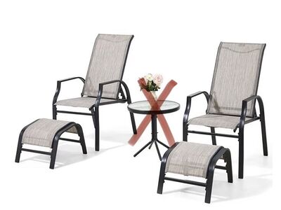New - 4 Piece Patio Chair Set