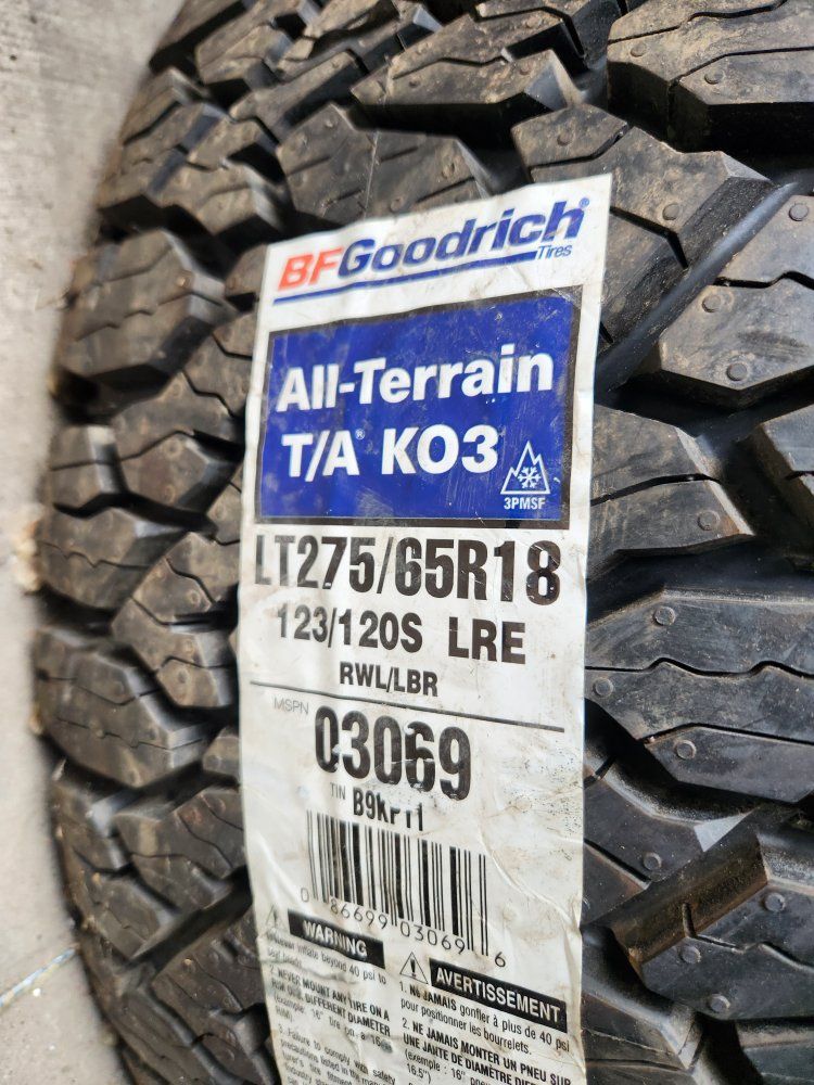 275/65r18 bfgoodrich all terrain Ko3