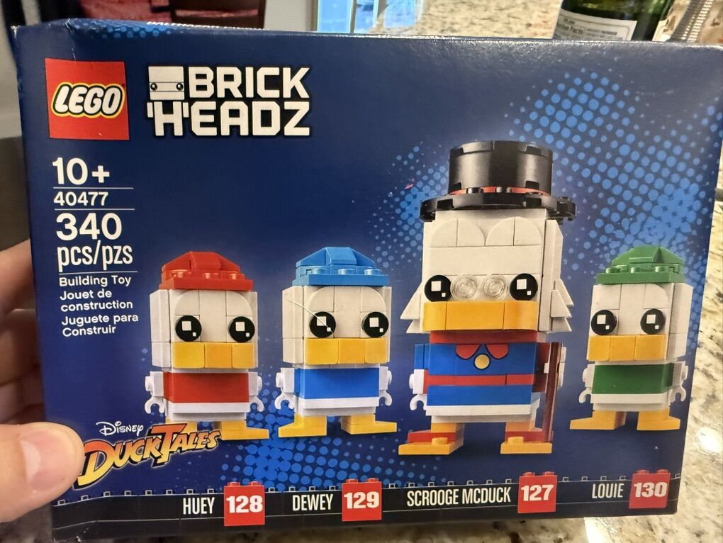 Brick Headz Lego Scrooge Mcduck Huey Dewey & Louie