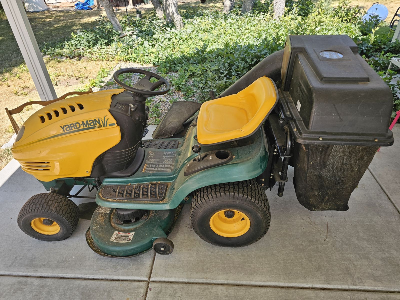 Yard Man riding lawnmower 