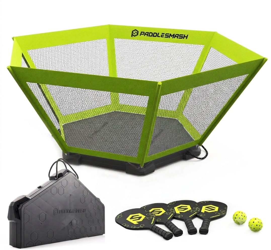 Pickleball Yard Game As Seen on Shark Tank / Paddlesmash (Full) with paddles and balls