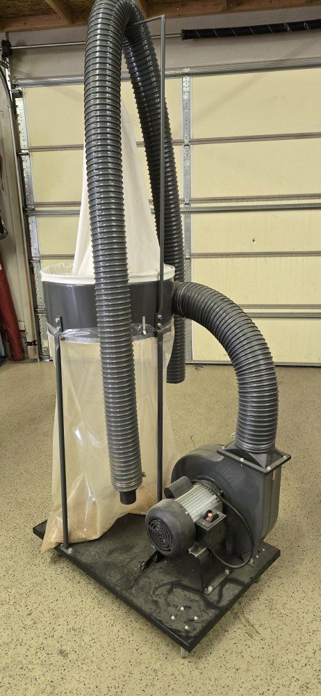 2HP / 70 Gal Dust Collector Industrial Woodworking Shop Vacuum Dust Collection System with extra hoses and connectors