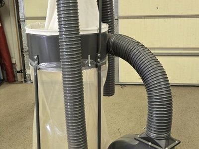 2HP / 70 Gal Dust Collector Industrial Woodworking Shop Vacuum Dust Collection System with extra hoses and connectors