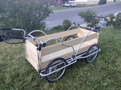 Custom Heavy-Duty Stroller Wagon - Large Wooden Utility Cart Rock Solid DIY Build