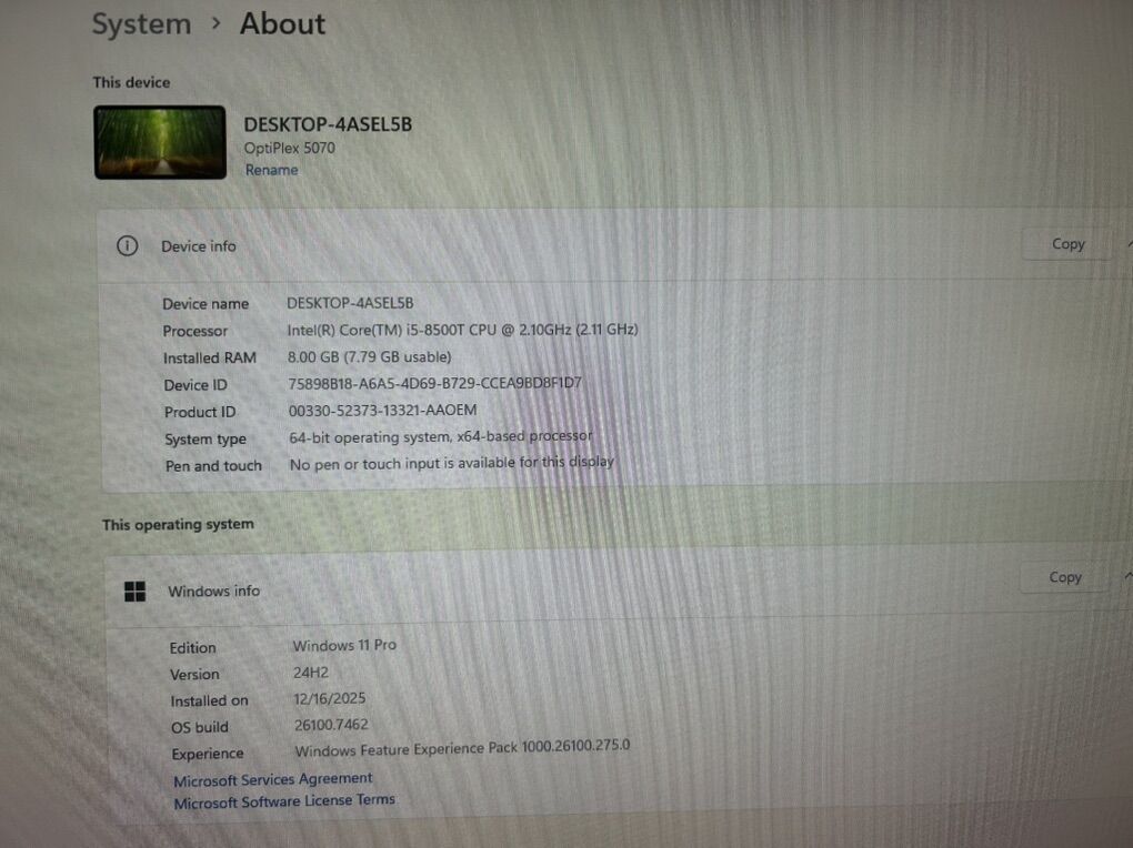 Dell Optiplex 5070 Micro i5