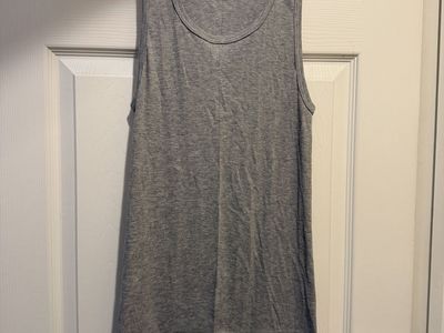 Gelante Men's Gray Ribbed 100% Cotton Tank Top Undershirt Size M