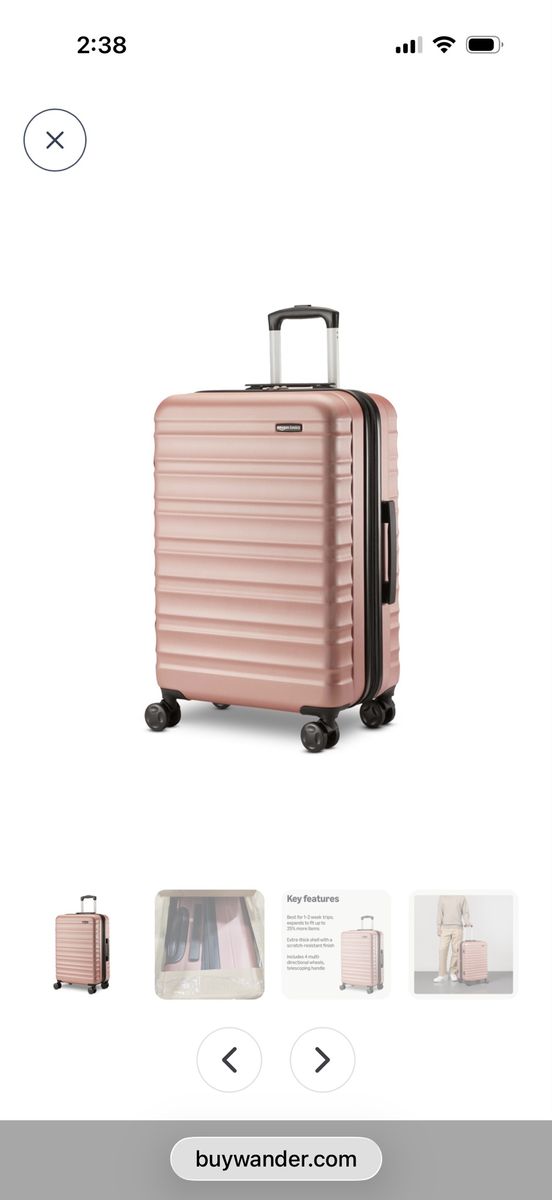 Amazon Basics 26" Hardside Medium Checked Luggage,