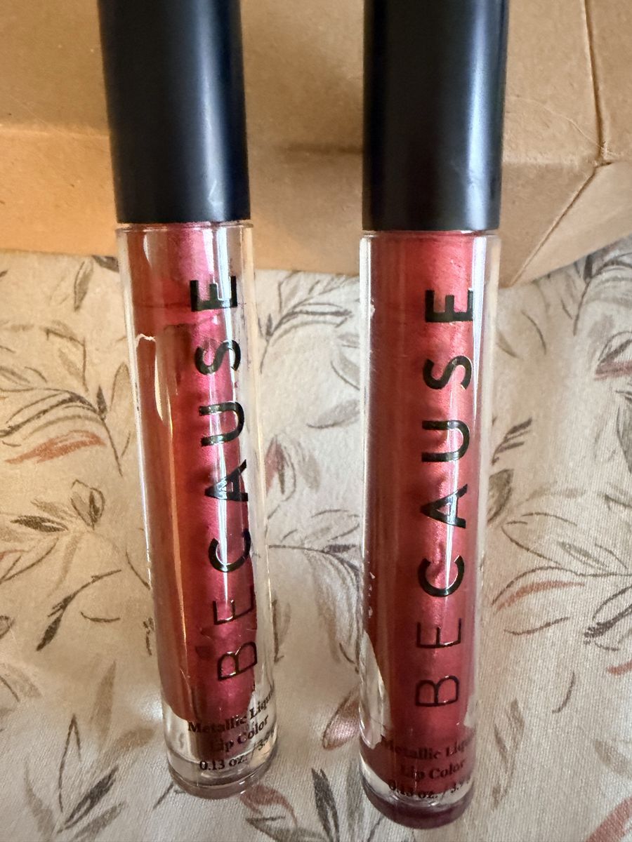 Because Metallic Liquid Lip Color Copper Rose Set of 2
