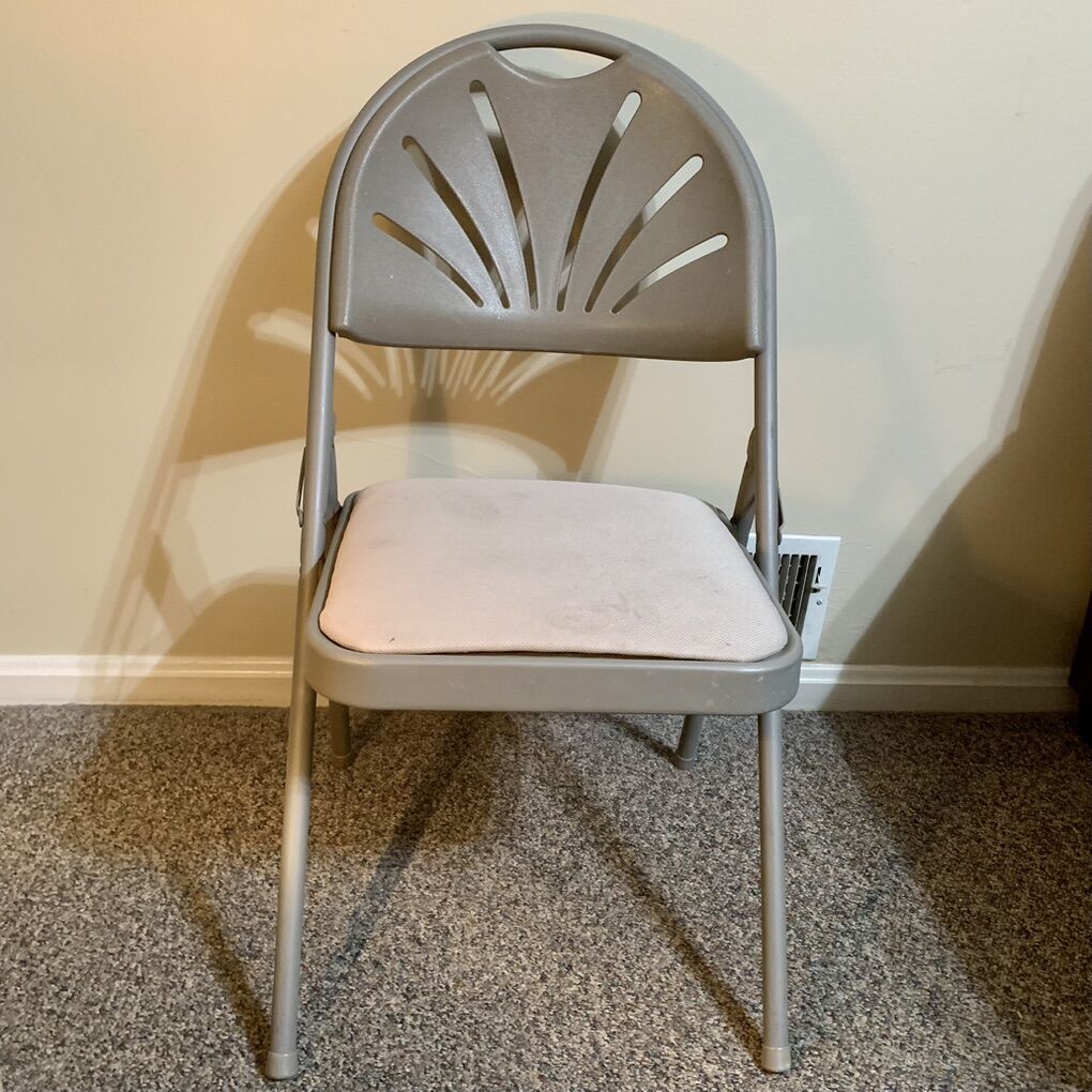 Samsonite Padded Folding Chair Taupe/ Dark Gray