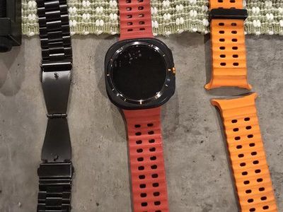 Samsung Galaxy Watch with 2 Bands - Black and Orange/Red Bands, Smartwatch