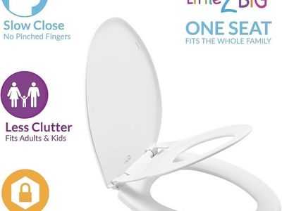 *NEW* Little 2 BIG Built-In Potty Training Toilet Seat for Elongated Toilets