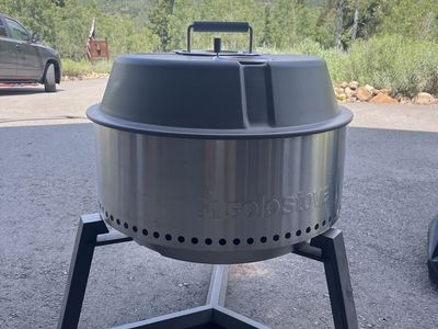Solo Stove Charcoal Grill BBQ - Stainless Steel Outdoor Cooking Portable