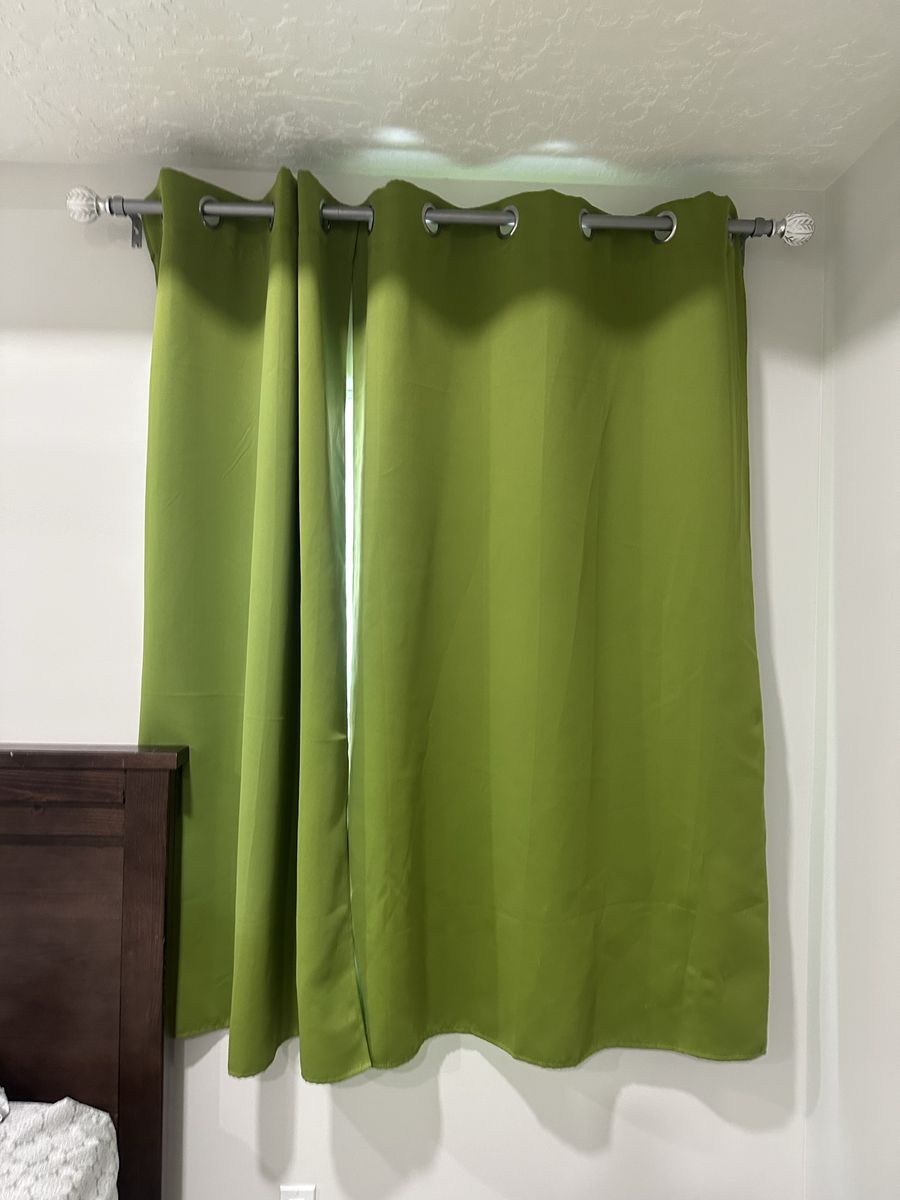 Green Grommet Curtain blackout Panel 2 pairs