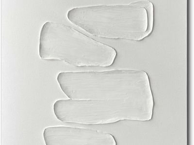 NEW Creespi 24X36 White Textured Wall Art - Hand Painted Minimalist Oil Painting On Canvas, Modern Abstract Art Painting