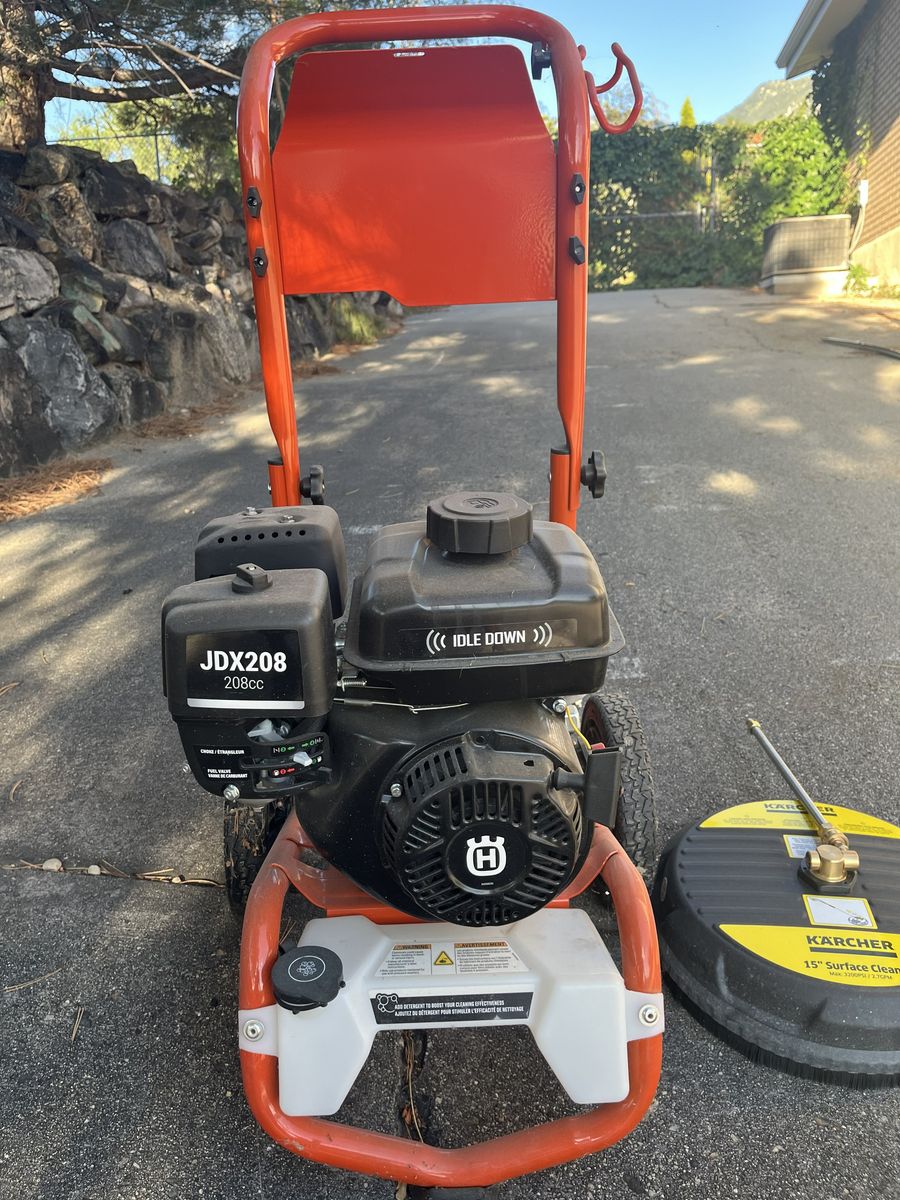Husqvarna 3200 PSI Gas Powered Pressure Washer with 15" Karcher Surface Cleaner - Excellent Condition