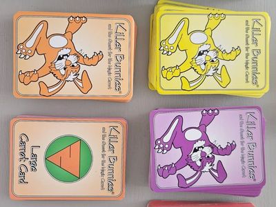 Killer Bunnies Board Game Blue, Yellow, Red, Purple, Orange, and Green Expansions