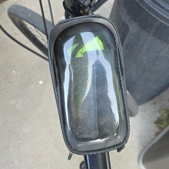 Bike Phone Holder Frame Bag with Clear Touchscreen Pouch - Top Tube Mount
