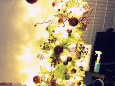 Holiday Time 6ft Lawndale Pre-Lit Grinch Christmas Tree - Warm White LED