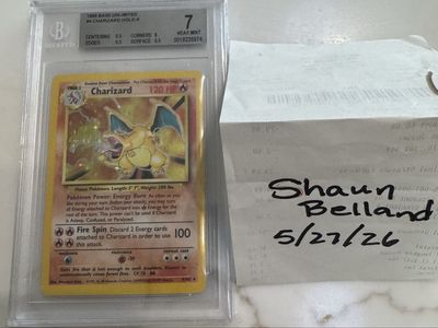 Pokemon Base Set Charizard Holo, BGS 7