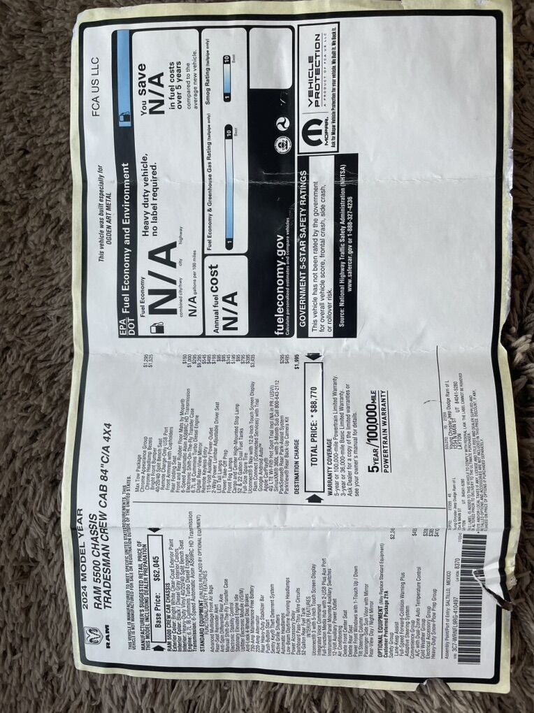 2024 Ram 5500 Crew Cab Four-Wheel-Drive