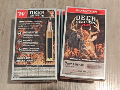 7mm Rem Mag Ammo Winchester Deer Season XP 7mm Remington Magnum 140 grain Extreme Point Polymer Tip Ammunition