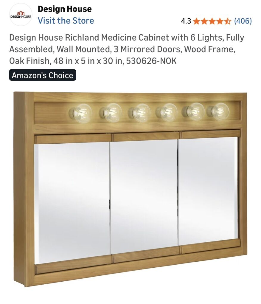 New Medicine Cabinet (6 Light)