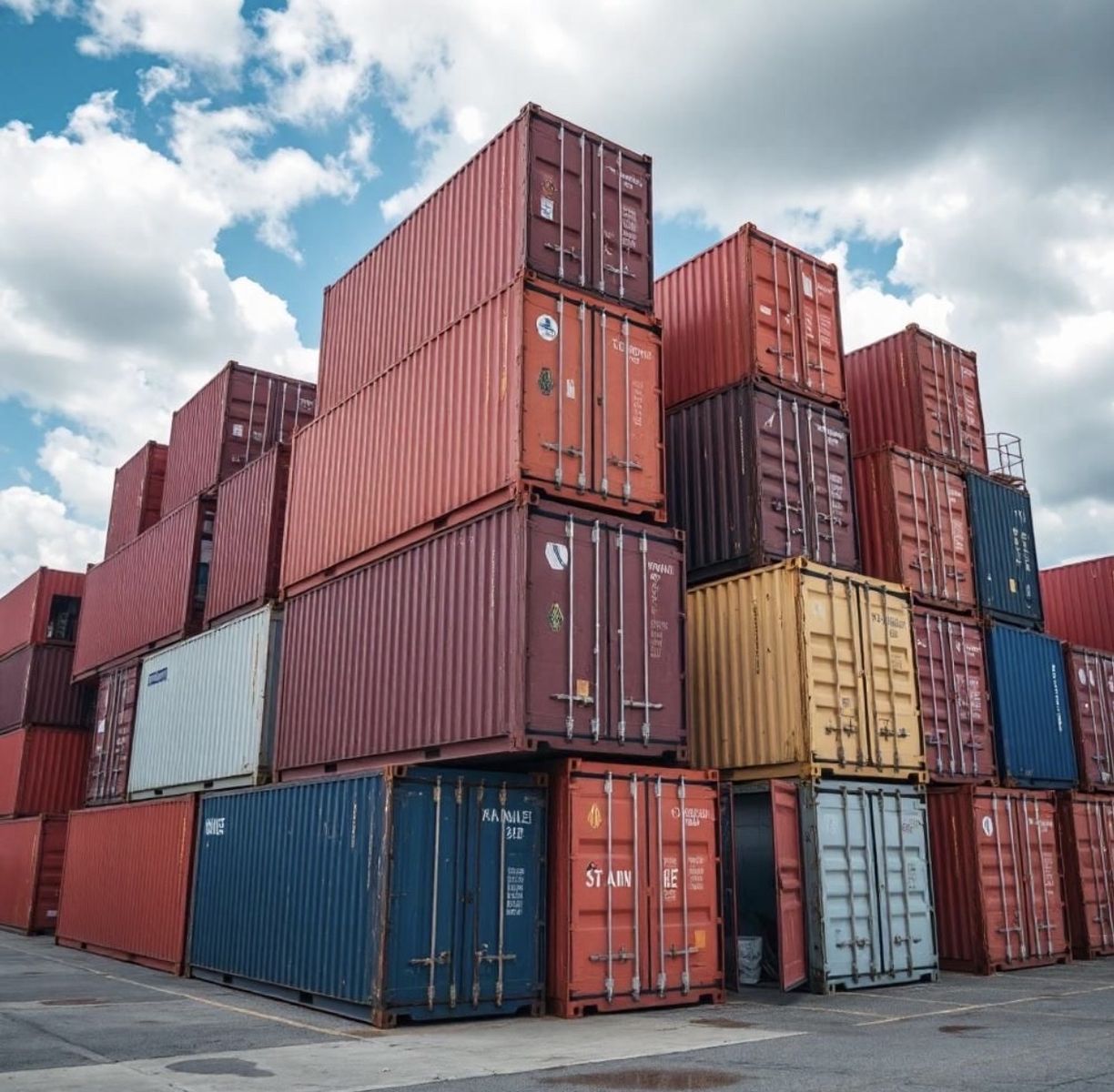 Used Cargo worthy Shipping containers 8x40