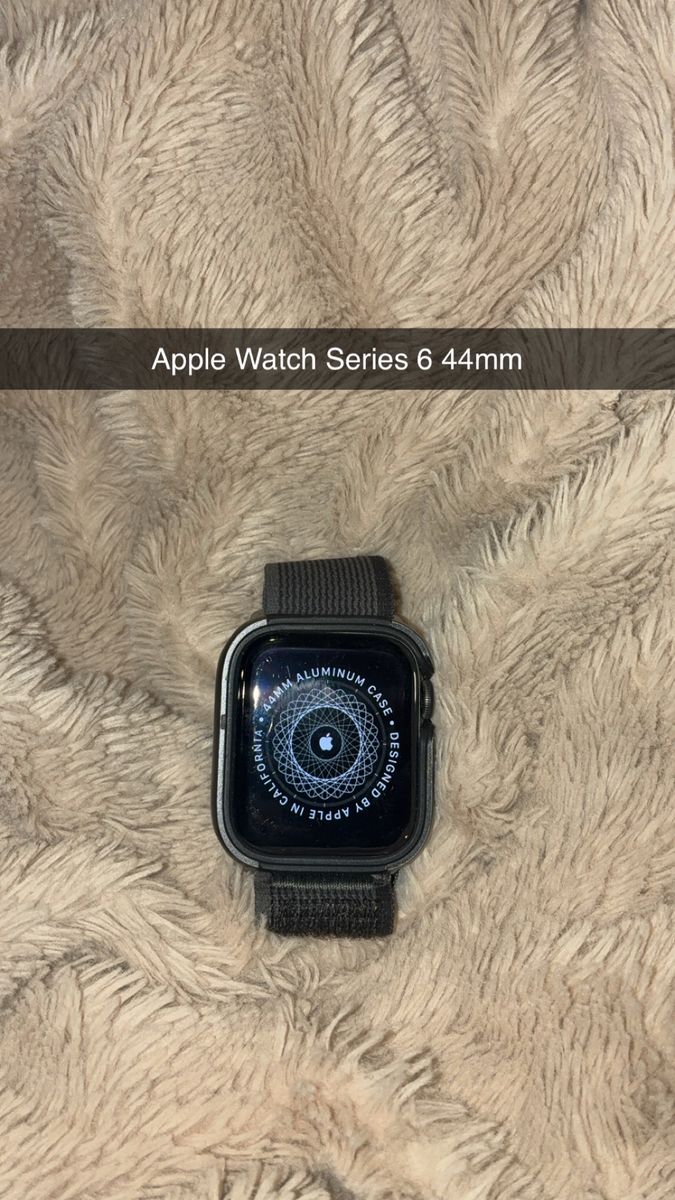 Apple Watch Series 6 44mm Aluminum Case with Black Sport Band