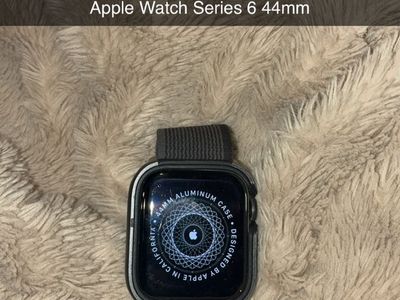 Apple Watch Series 6 44mm Aluminum Case with Black Sport Band