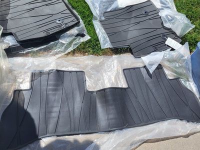 New Buick Enclave All-Weather Floor Mats - Front & Rear Set, Black Rubber