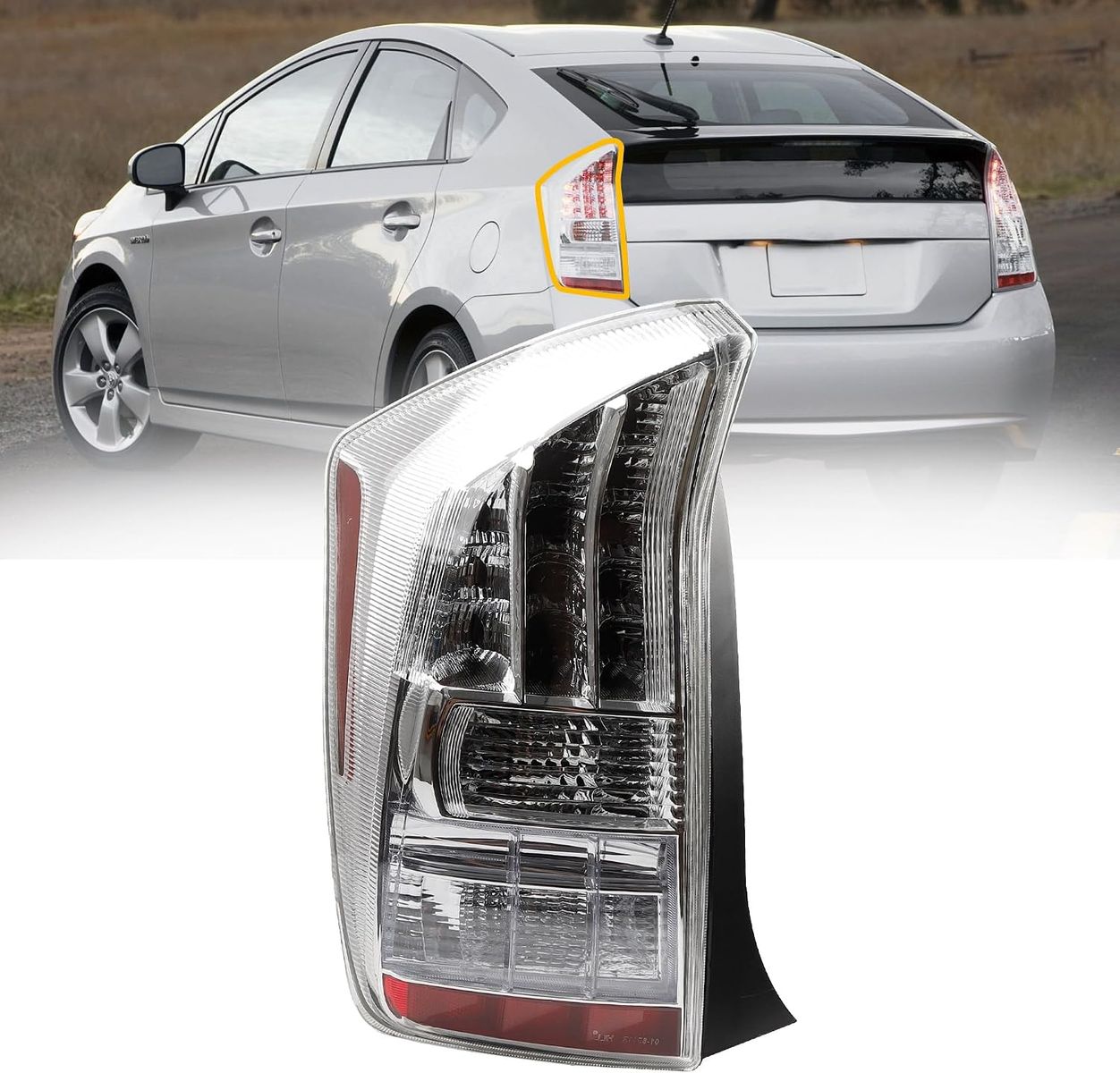 2010-2011 Toyota Prius Driver/Left Side Replacement Tail Light