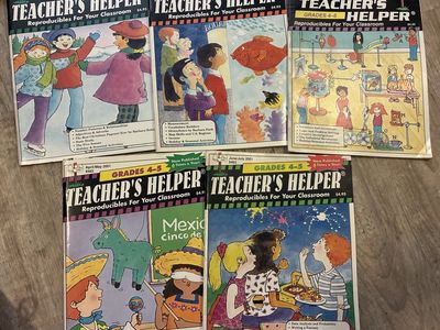 Vintage, Lot of 5, Teacher's Helper Reproducibles For Your Classroom Grades 4-5 Educational