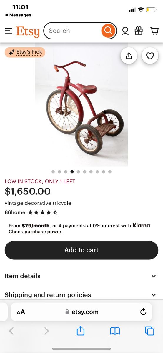 Vintage Decorative Tricycle