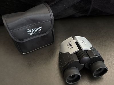 Stauer Optics 10x25 Binoculars with Case - Compact & Lightweight for Travel, Hiking, Bird Watching