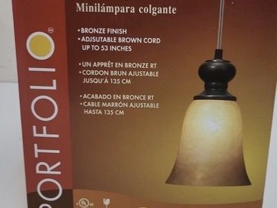 Portfolio Bronze Finish Mini Pendant Light - 0030788 (6x9.5x6)