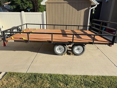2002 Diablo 8' x 14' Tandem Axle ATV/Utility Trailer w/ Electric Brakes & Ramp