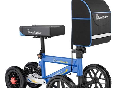 NEW BlessReach All Terrain Steerable Knee Scooter Crutch Alternative,Deluxe Medical Scooter Double Handbrake