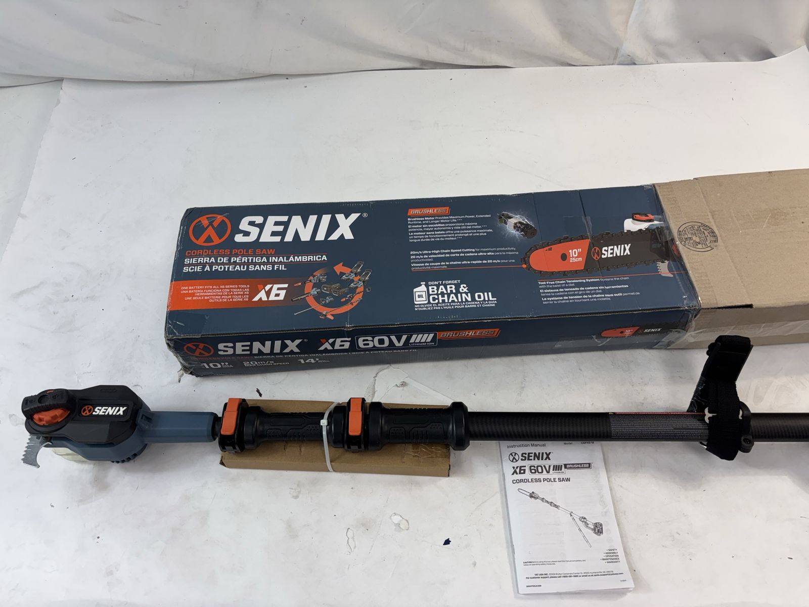 New Senix X6 60V Cordless Pole Saw
