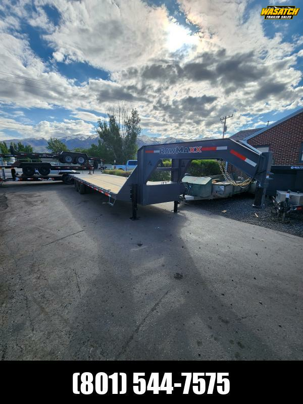 2025 RawMaxx - FDXD - 28' 24K Tandem Duals - WHD Gooseneck - Equipment / Flatdeck / Flatbed Trailer