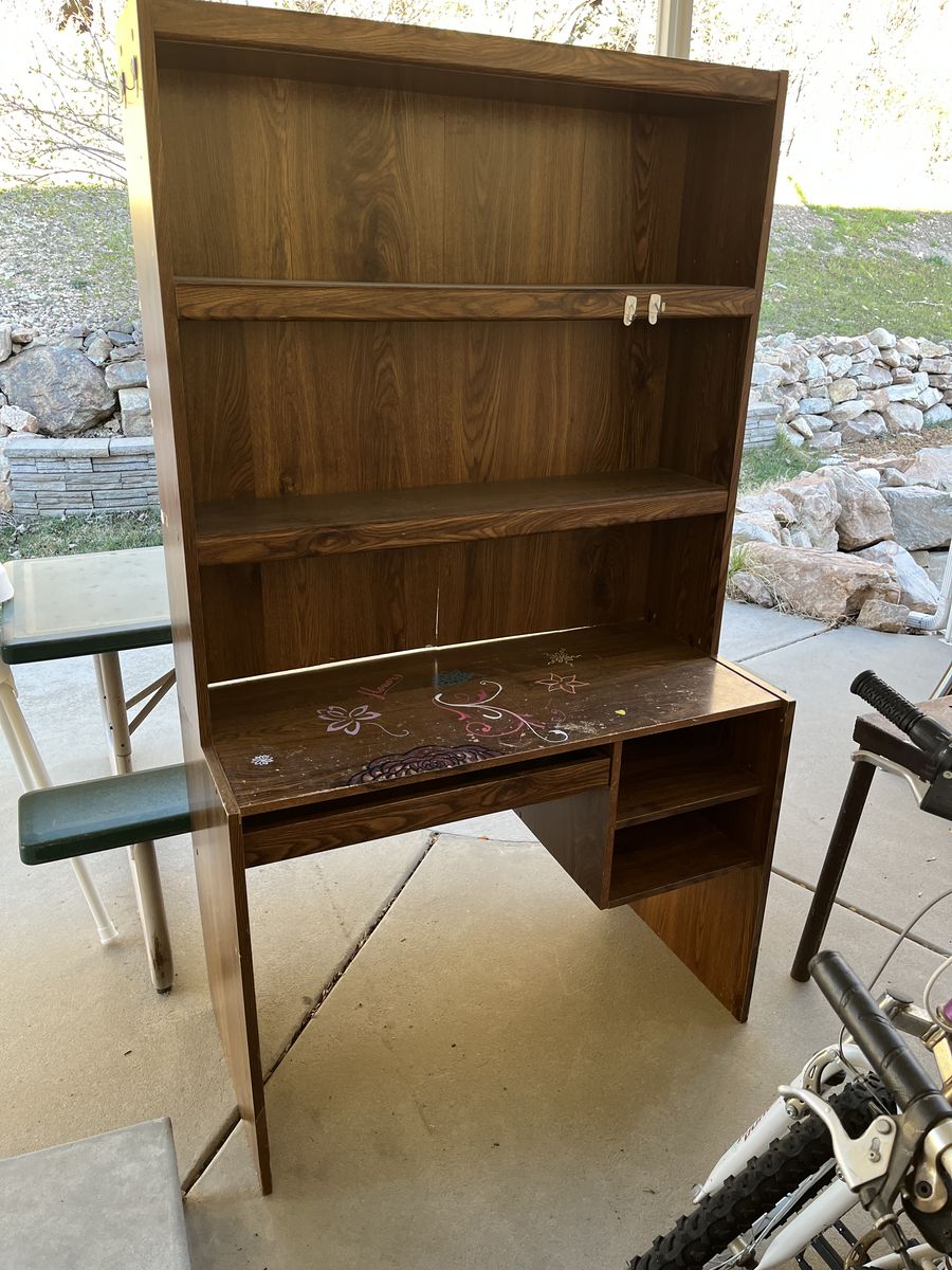 Desk with Shelves