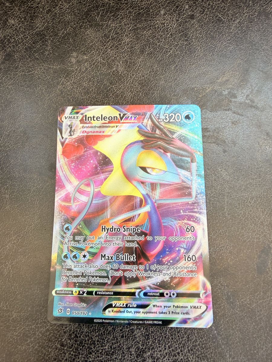 Pokémon Trading Card - Inteleon VMAX 050/192 Holo Ultra Rare