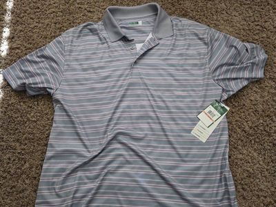 Ben Hogan Performance Men's 3XL PowerWick, PowerCool, PowerSpan Striped Golf Polo Shirt NWT