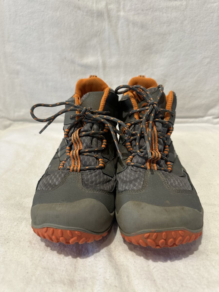 Merrell youth size 4 chameleon 7 waterproof gray/orange hiking shoes
