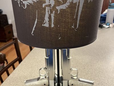 Pulp Fiction Miramax 2014 Table Lamp - Gun Base w/ Vincent & Jules Shade