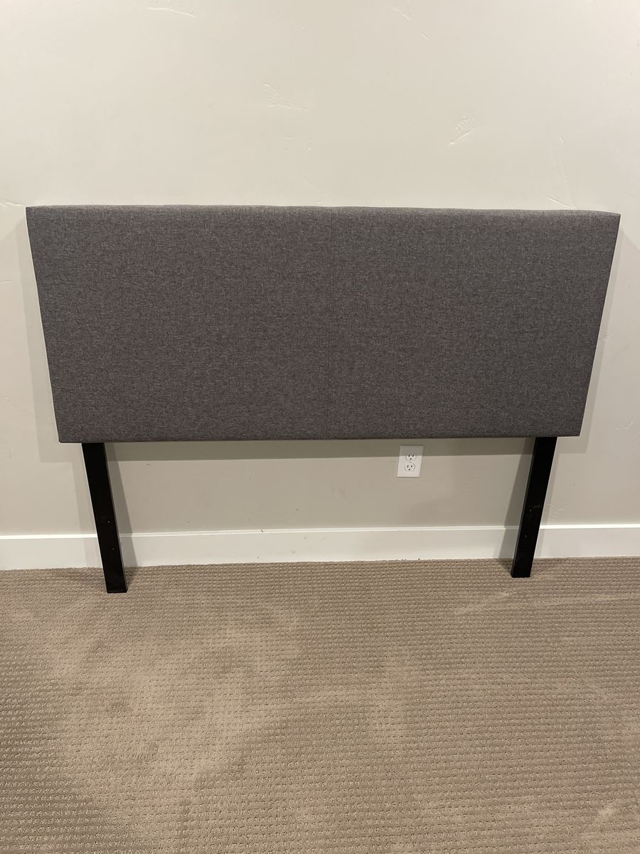 Full Size Upholstered Headboard in Gray