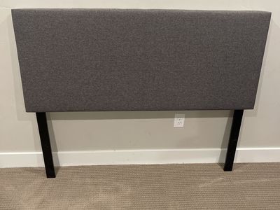 Full Size Upholstered Headboard in Gray