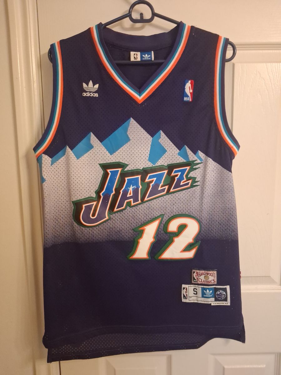 Mitchell and Ness Hardwood Classics Stitched John Stockton Utah Jazz Jersey Men's S