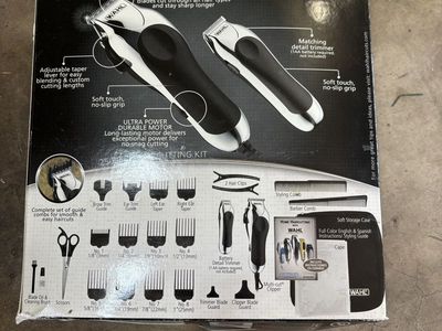 Wahl Deluxe Chrome Pro Haircutting & Touch-Up Kit - 25-Piece Set, Self-Sharpening Blades